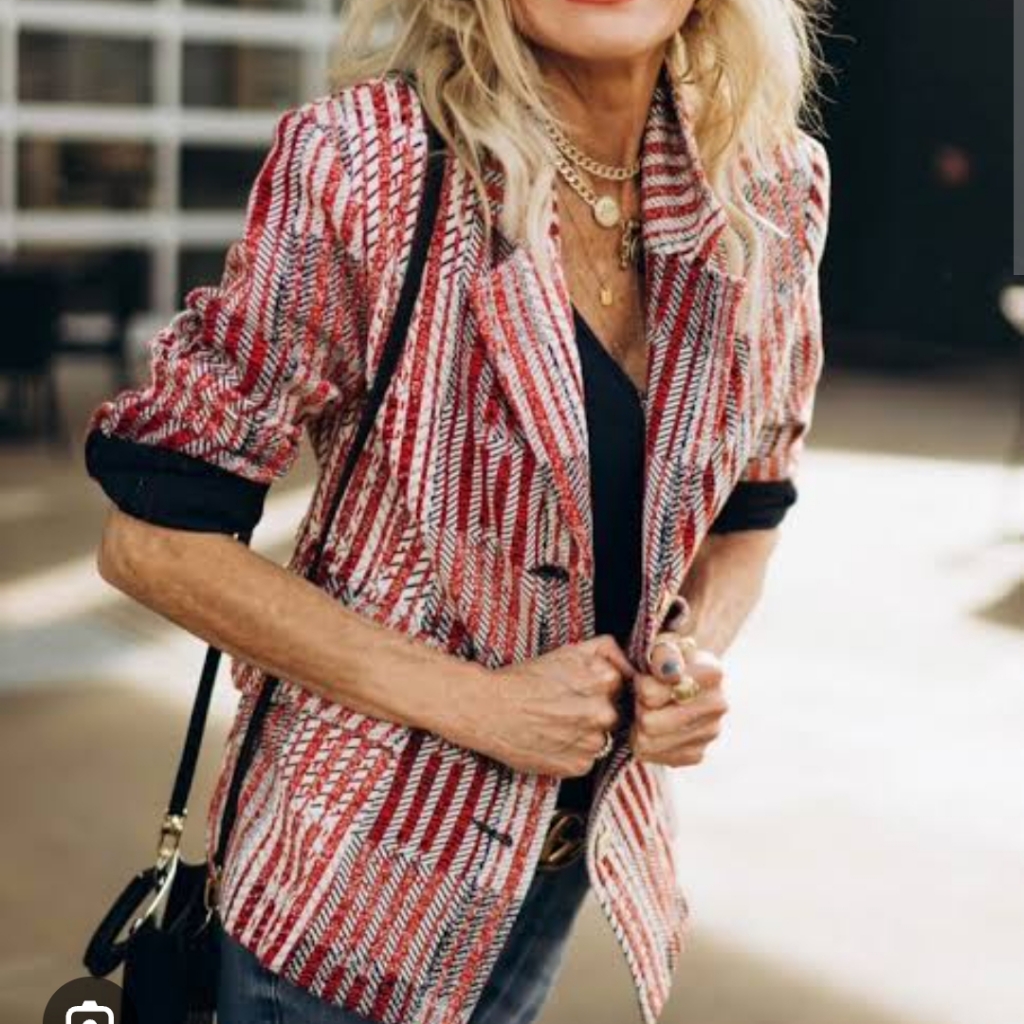 Cabi 6028 Red Plaid Blazer